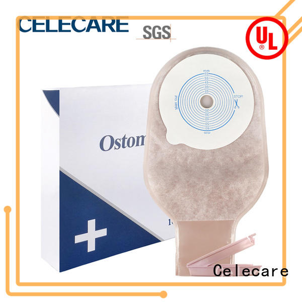 One-piece ostomy bag supplies, open ostomy bag from Celecare - A002